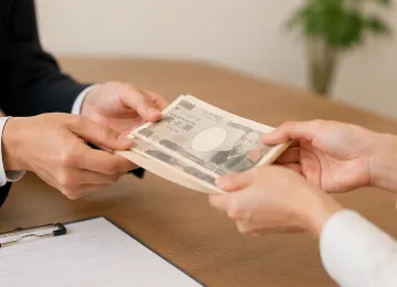 現金でお支払い